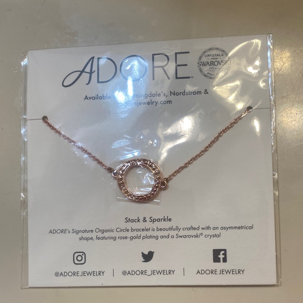 Rose Gold Necklace with Swarovski Crystal